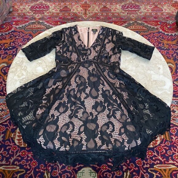 Taylor For A Pea In The Pod Lace Maternity Dress 50’s Rockabilly Dress - Picture 8 of 9